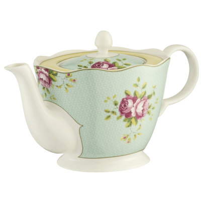 Belleek Home Archive Rose 1076.48ml Floral Teapot