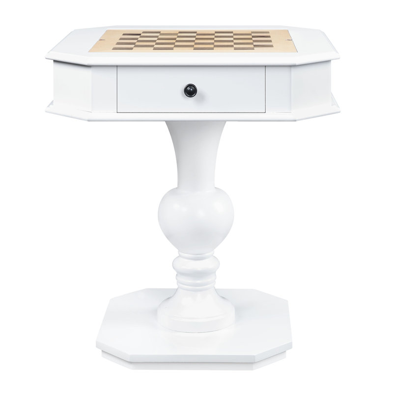 White Finish Game Table