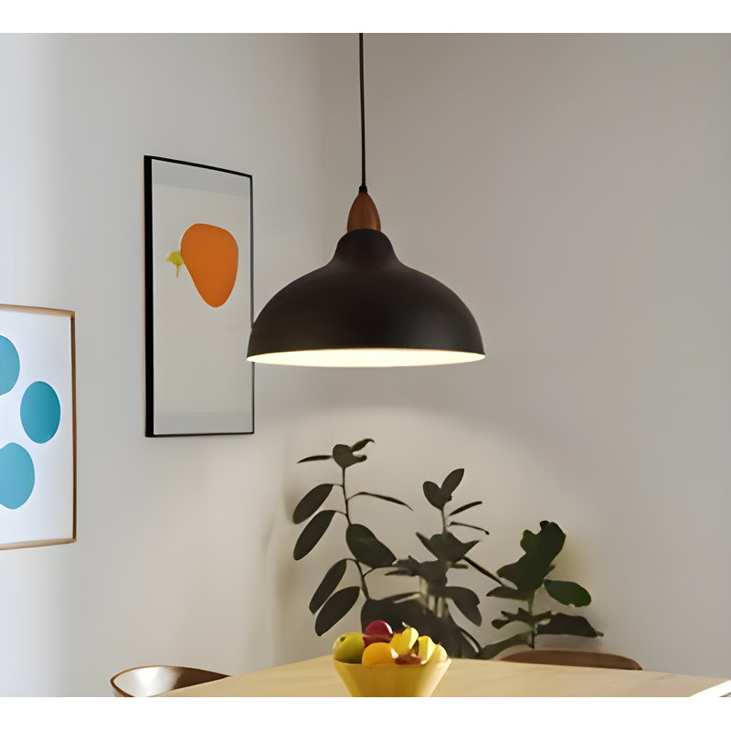 Modern Japanese Dip Dome Acrylic Pendant Light – Simple Ambient Hanging Light with E27 Base