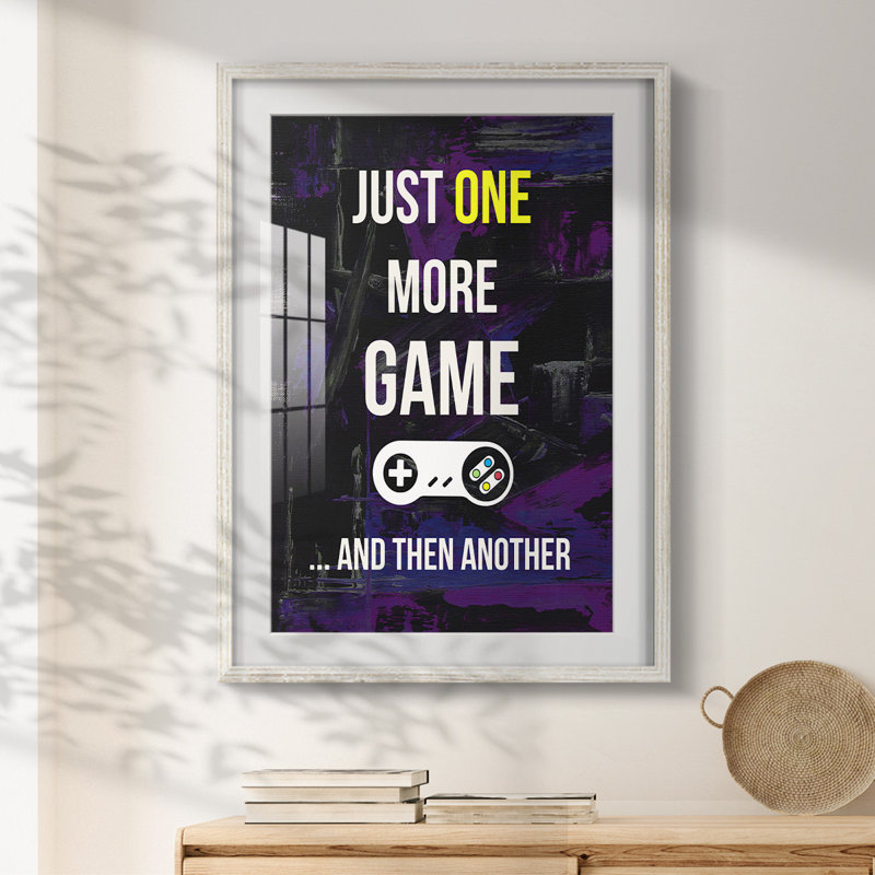 «Gamer at Play II», impression encadrée, H 25,5 po x l 17,5 po, Blanc