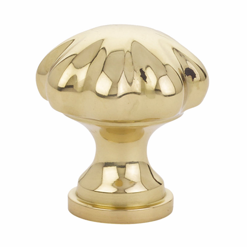 Melon Oversized 1" Novelty Knob, Unlacquered Brass, 1''