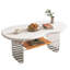 Table basse de luxe 39,4 pouces en forme de noix de cajou de luxe en forme de noix de cajou, table d'appoint de salon, fabriquée en matériau acrylique de 12 mm, haute capacité de charge