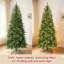 Arbre de Noël complet en PVC pré-éclairé, lumières DEL et base en métal-2022373178