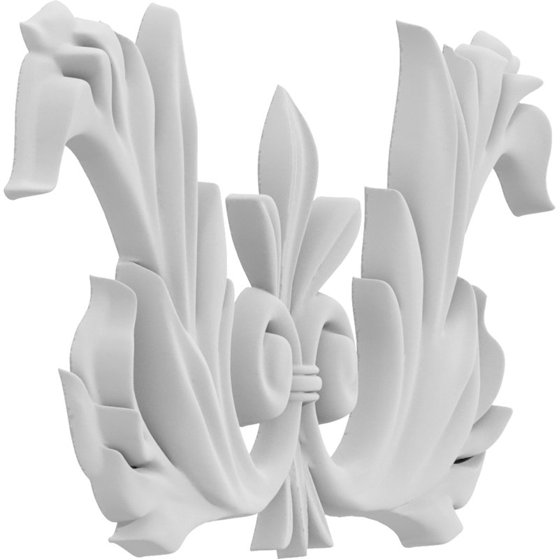 Rosette Vernon, H 4,5 po x l 6 po x P 0,5 po