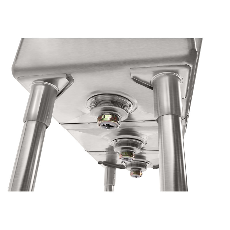 Flush Mount Kitchen Sink, 10" H x 20" W x 54" D