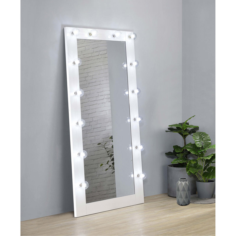 Miroir de plancher Theron, Glossy White