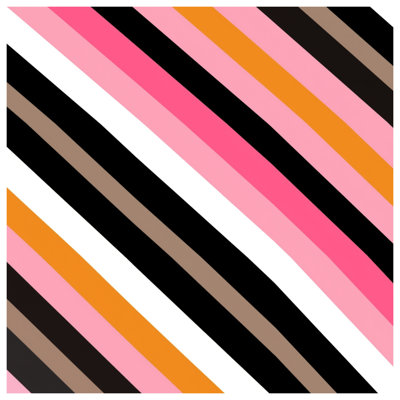 Diagonal Multicolor Stripes Double Sided Throw Pillows