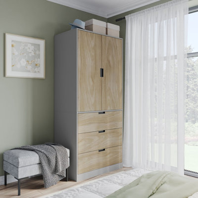 Stephy Solid Wood Wardrobe