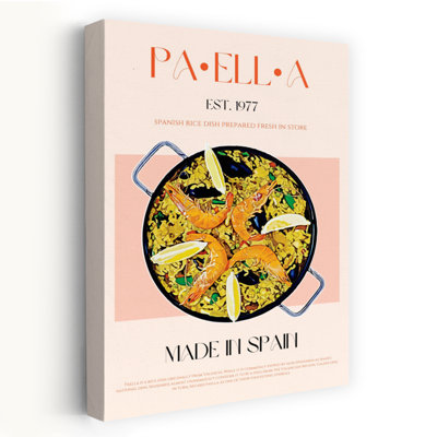 Delicious Spanish Paella by Nazma Khokhar - Wrapped Canvas Print