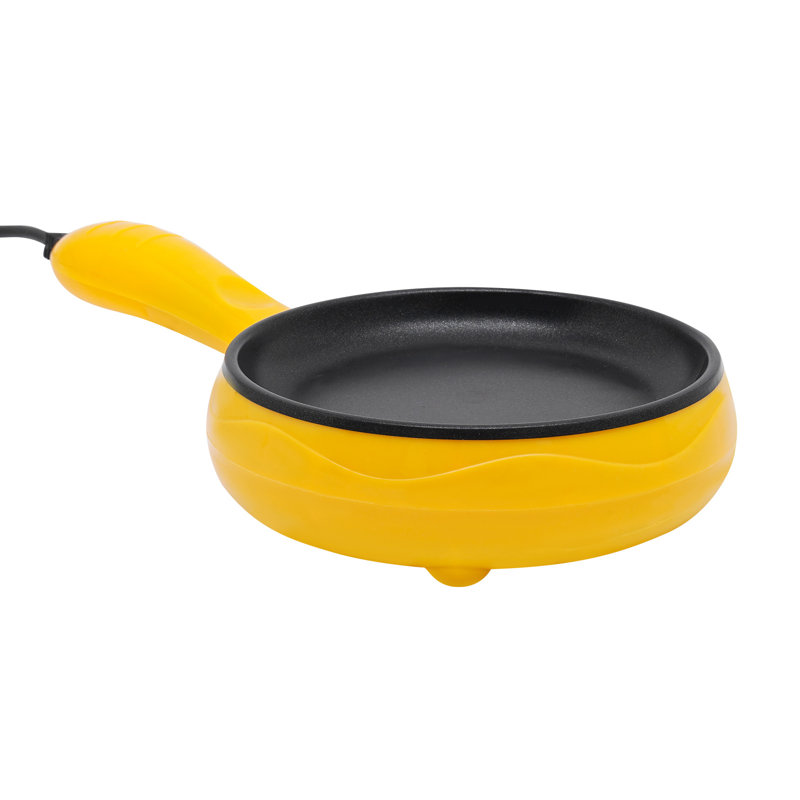 Mini poêle à frire antiadhésive électrique, Jaune