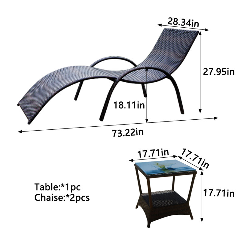 Chaise longue d'extérieur