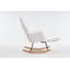 Chaise berçante en tissu avec repose-pieds Teddy