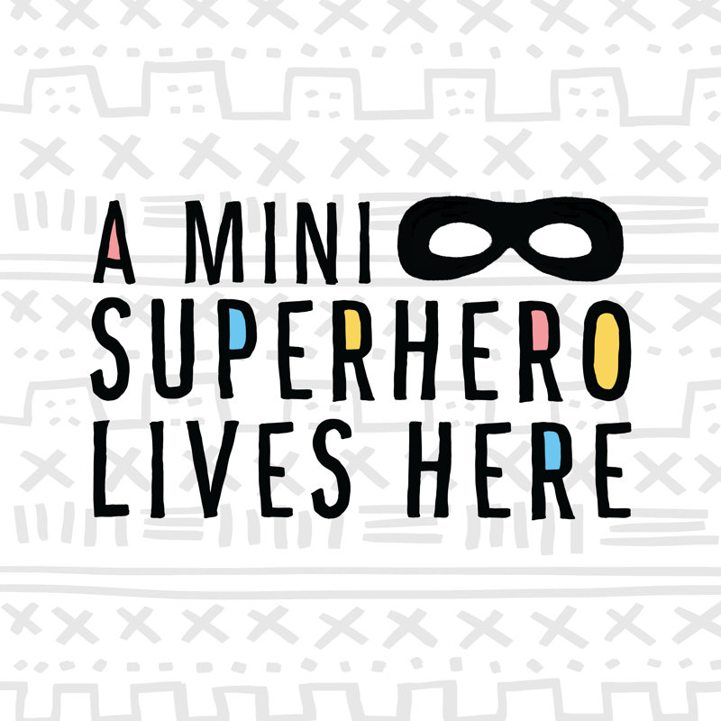 Mini Superhero - Wrapped Canvas Print, 30cm H x 30cm W x 3.8cm D