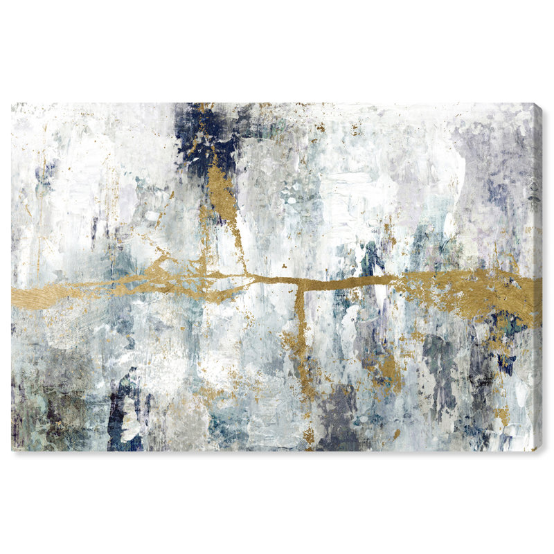 Abstract Ocean Divide - Impression sur toile, H 36 po x l 54 po, Toile tendue
