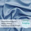 Ensemble de draps rafraîchissant en rayonne de bambou – Ultra douce, respirante et soyeuse, drap-housse à poches profondes de 40 cm, literie 4 pièces de luxe – Bleu clair, 1 place-137407237