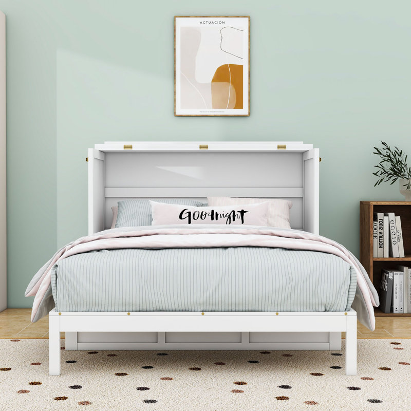 Murphy Bed with Multifunctional Storage and Elegant Design, Espresso, Full