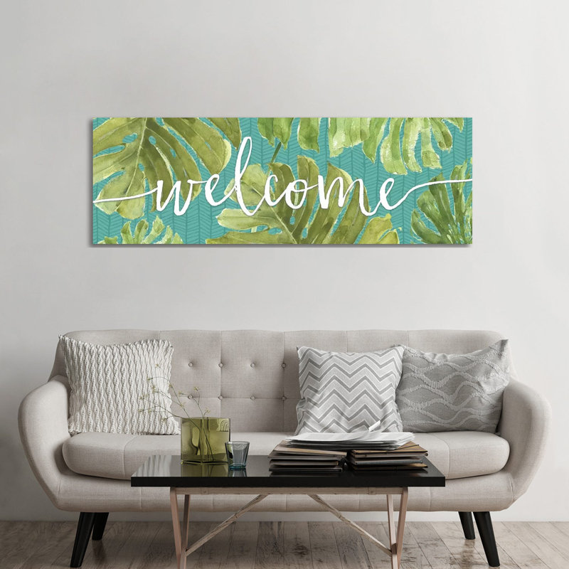 Mixed Greens Welcome by Lisa Audit - Wrapped Canvas Panoramic Gallery-Wrapped Canvas Giclée, 182.88 cm H x 60.96 cm W