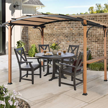 Barrette Outdoor Living Matte Black Pergola Side Wall 73050387 - The Home  Depot