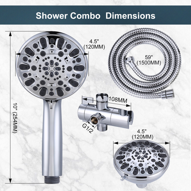 Rain Handheld Shower Head 2.5 GPM GPM, Chrome