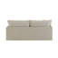 Canapé en lin beige beige et lin beige avec 2 coussins décoratifs Upend