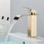 Adalet Modern Sink Taps Waterfall Single Lever Bathroom Brushed Gold Mono Basin Mixer