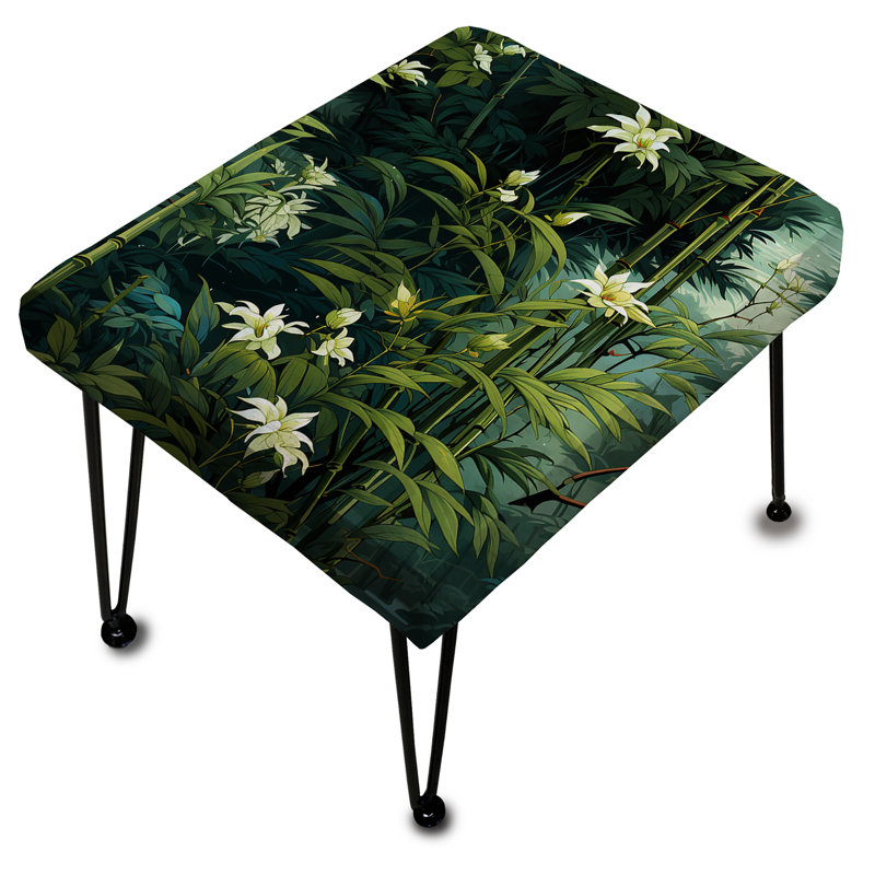 Bamboo Sanctuary - Repose-pieds rectangulaire oriental