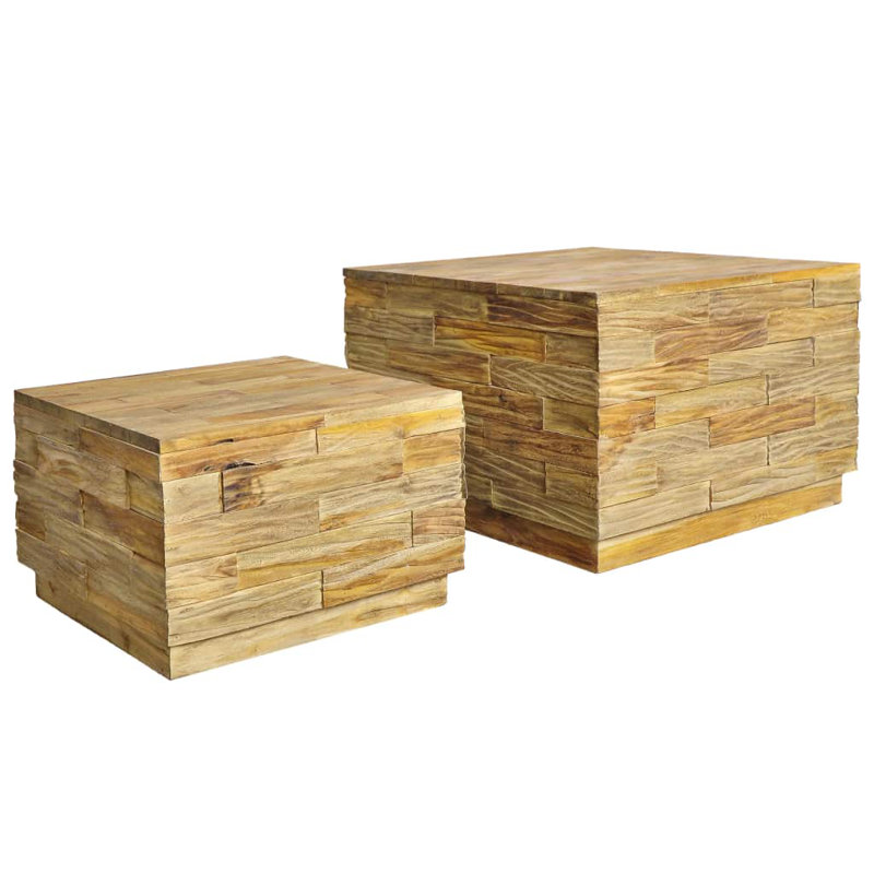 Tamia Solid Wood Block Coffee Table