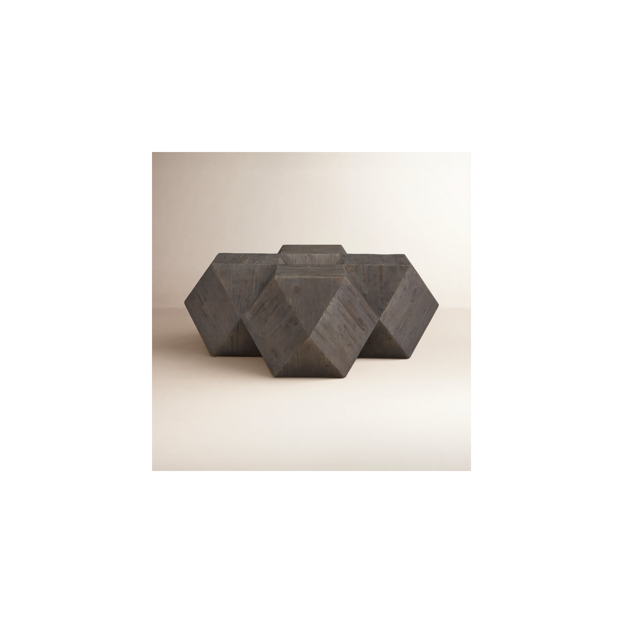 Solid Wood Coffee Table, Dark Brown