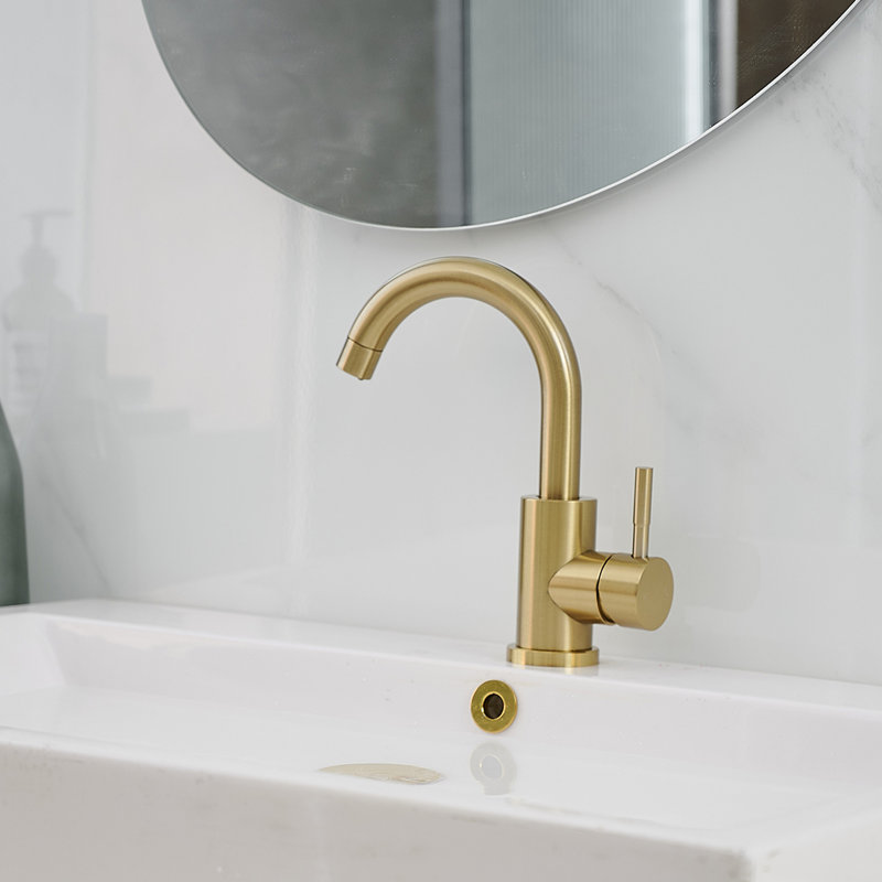 Single Hole Single-Handle Bar Faucet, Brushed Gold