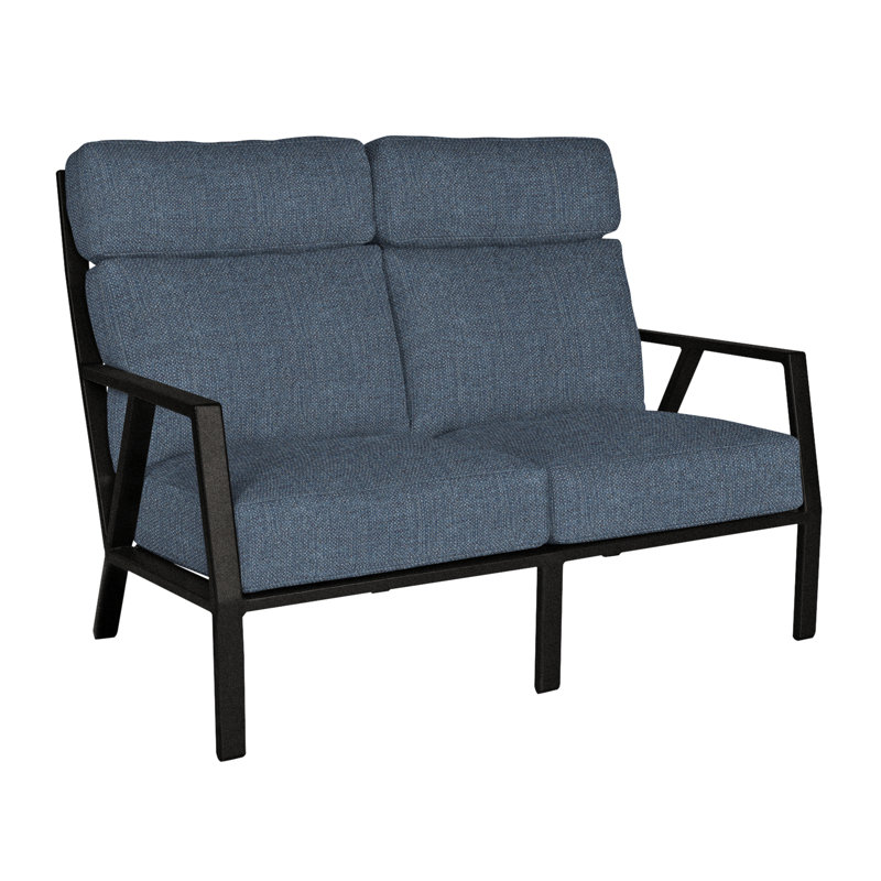 Aris Outdoor 2 - Seat Loveseat, Harris Stone, Carbon Black