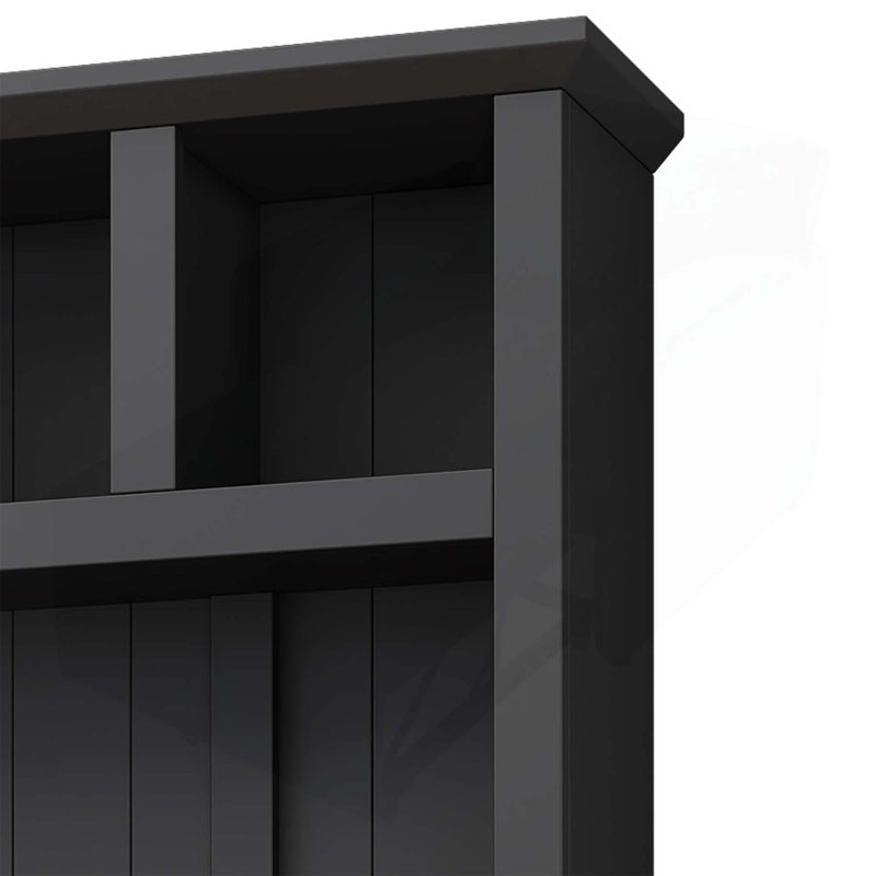 Versatile Modern Hall Tree with Multiple Storage Options and Stylish Design, Black/Natural