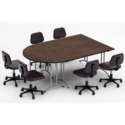 Aceion Half-Round Conference Table by Inbox Zero