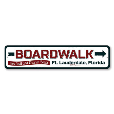 Panneau en métal Boardwalk Arrow