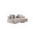 Verandah 91" Mid-Century Modern Chenille Upholstered Pine Wood XL Sofa in Beige-951303993-951303994