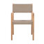2 chaises de salle à manger d'extérieur en bois et multicolores - sièges protégés, utilité à long terme