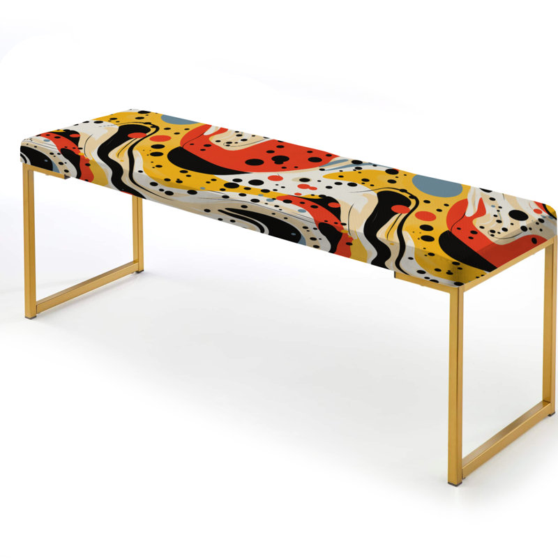 Rouge Poupart Lichcell's Harmony - Banc rembourré abstrait doré