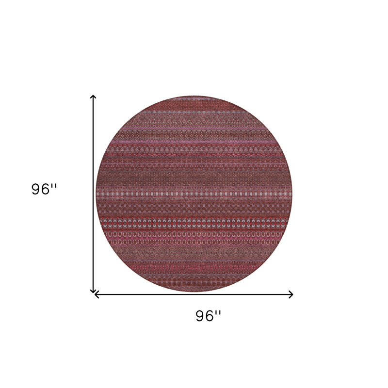 Tapis d'intérieur rond 8 po Merlot