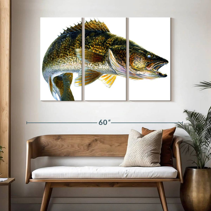 Brampt Break Line Walleye, 32" H x 50" W