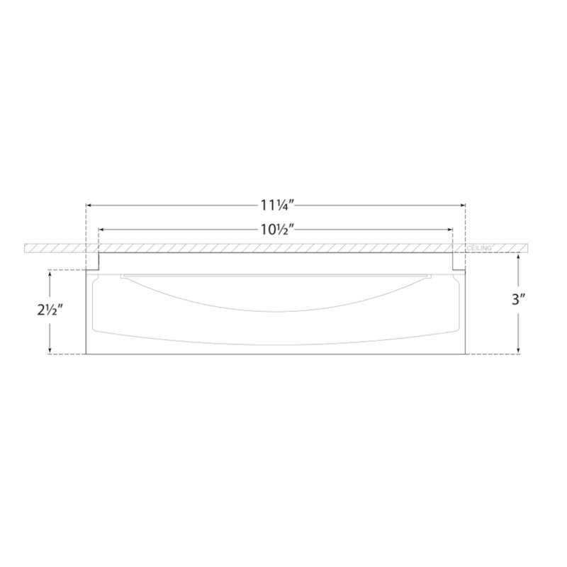 Shaw 1 - Light LED Flush Mount, 1 Light, Gold, 3" H x 11" W x 11" D