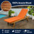 Diboll Outdoor Acacia Wood Chaise Lounge , Cushion Included-1123668603