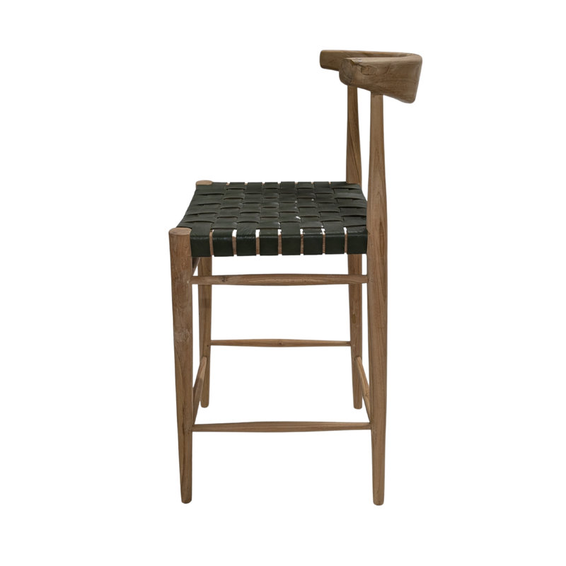 Counter Stool with Solid Wood Frame