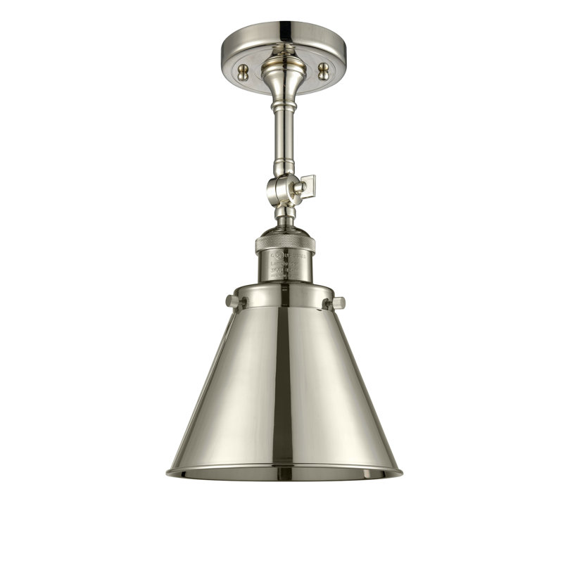 Plafonnier semi-encastré 8 lumières Donovan, Ampoule non incluse, Nickel poli