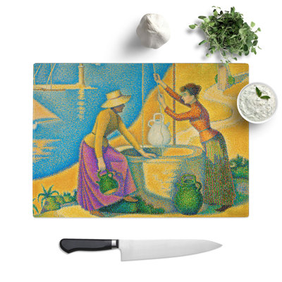Women at the Well by Paul Signac Chopping Board