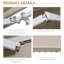 Auvent rétractable mural pour terrasse L 155,5 po x l 96,5 po-1293529892