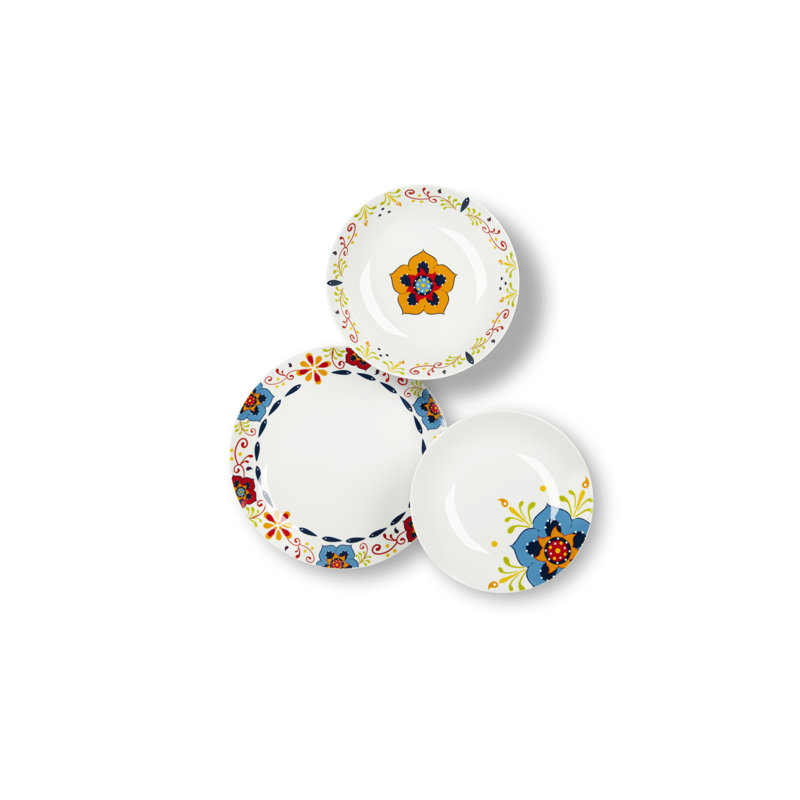 Tex Mex Piece Porcelain Dinnerware Set - Service for 4