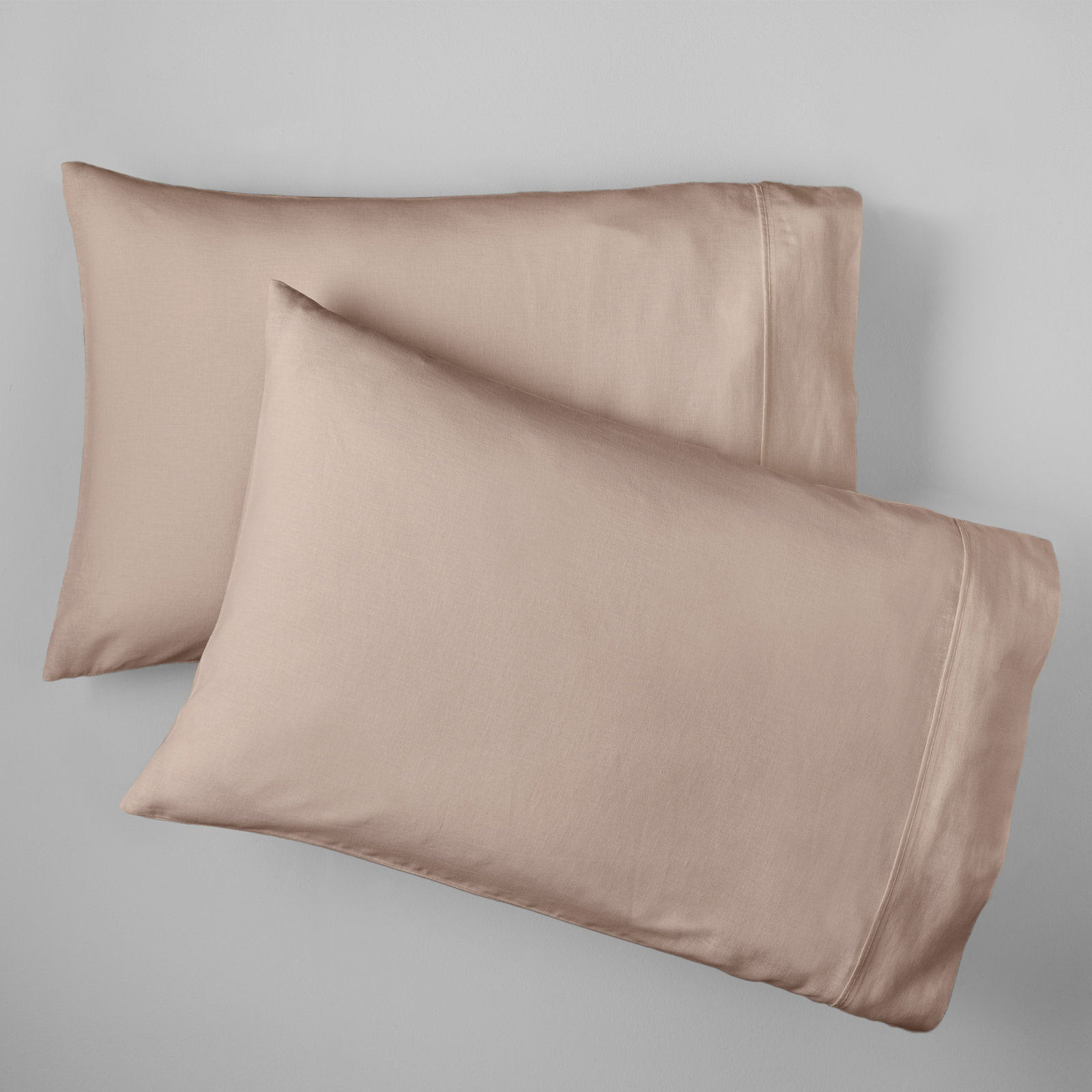 Jeffen Linen Blend Pillowcase, King, Dusty Rose