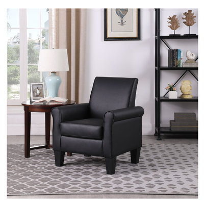 Alrun Upholstered 29" Wide Faux Leather Armchair