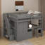Lit mezzanine double avec escalier, tiroirs, bureau et garde-robe-119971410