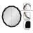 Pieced Wood Round Bathroom Mirror-1154127477