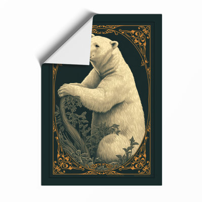 Polar Bear Study Vintage - Framed Print